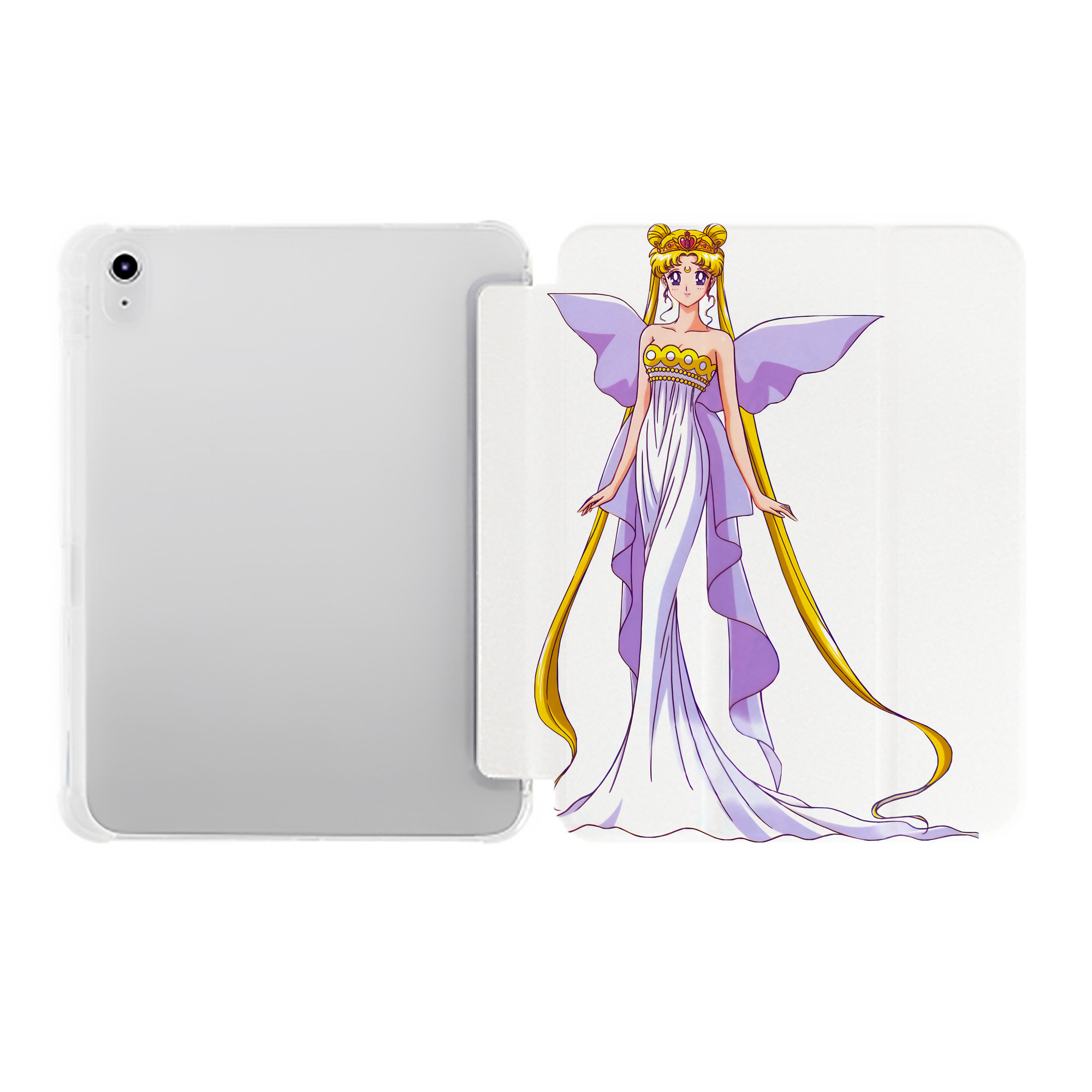 （画像用） 美少女戦士セーラームーン 愛野 美奈子 あいの みなこ Sailor Moon Aino Minako IPad ケース ペン収納付き 三つ折りスタンド PUレザー×シリコン 対応機種9.5/10.5/10.9インチ